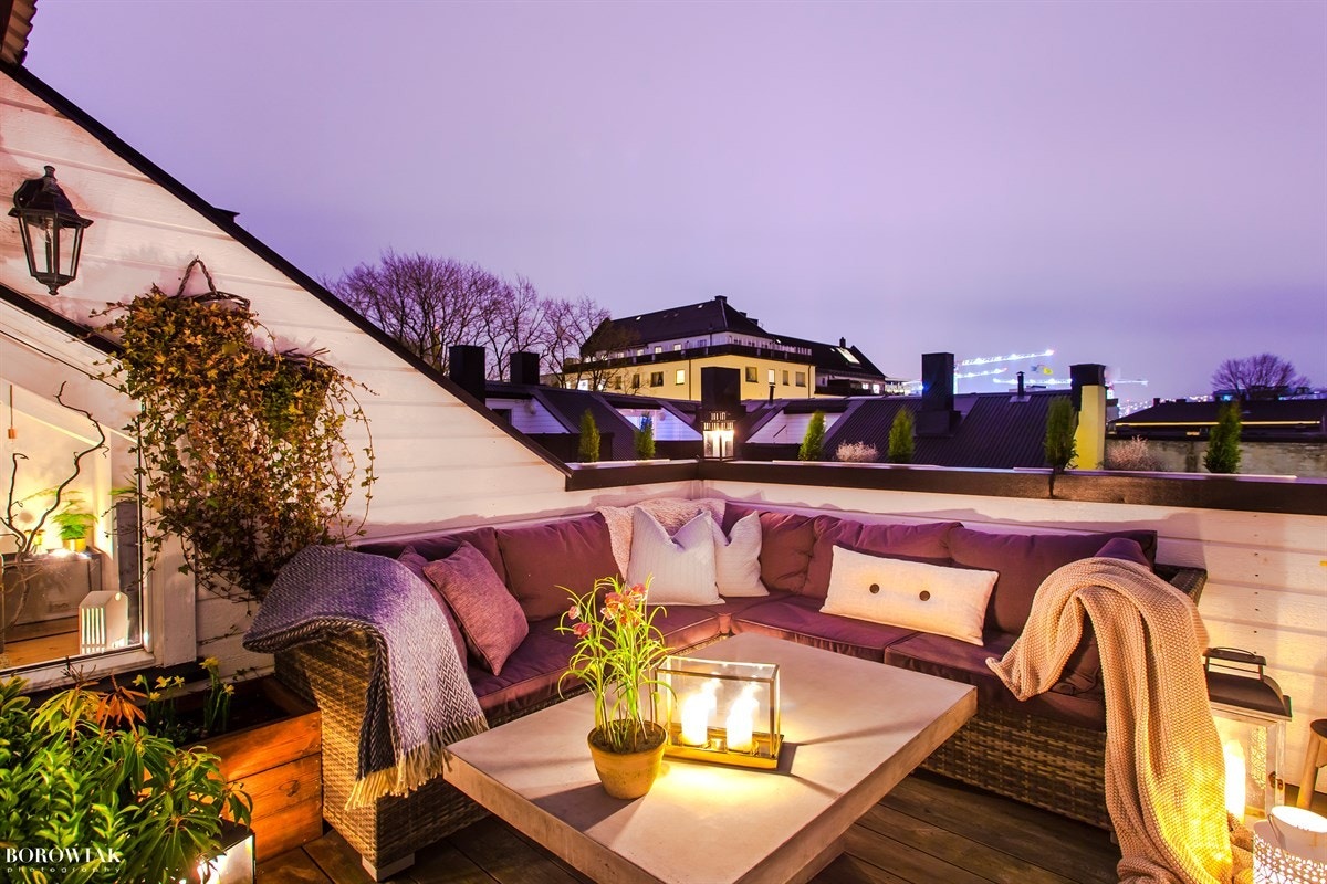 Velkommen til Observatoriegata 7B - en strøken loftsleilighet med stor solrik terrasse Galleribilde