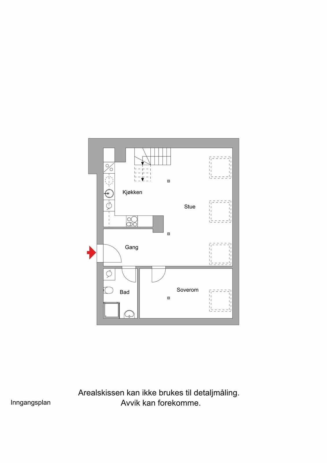 Plantegning nedre plan Galleribilde