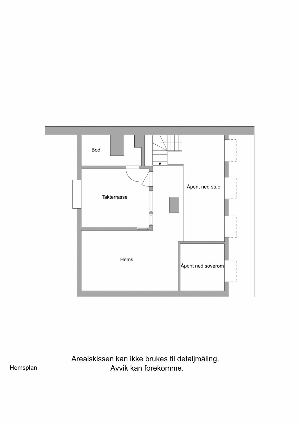 Plantegning øvre plan Galleribilde