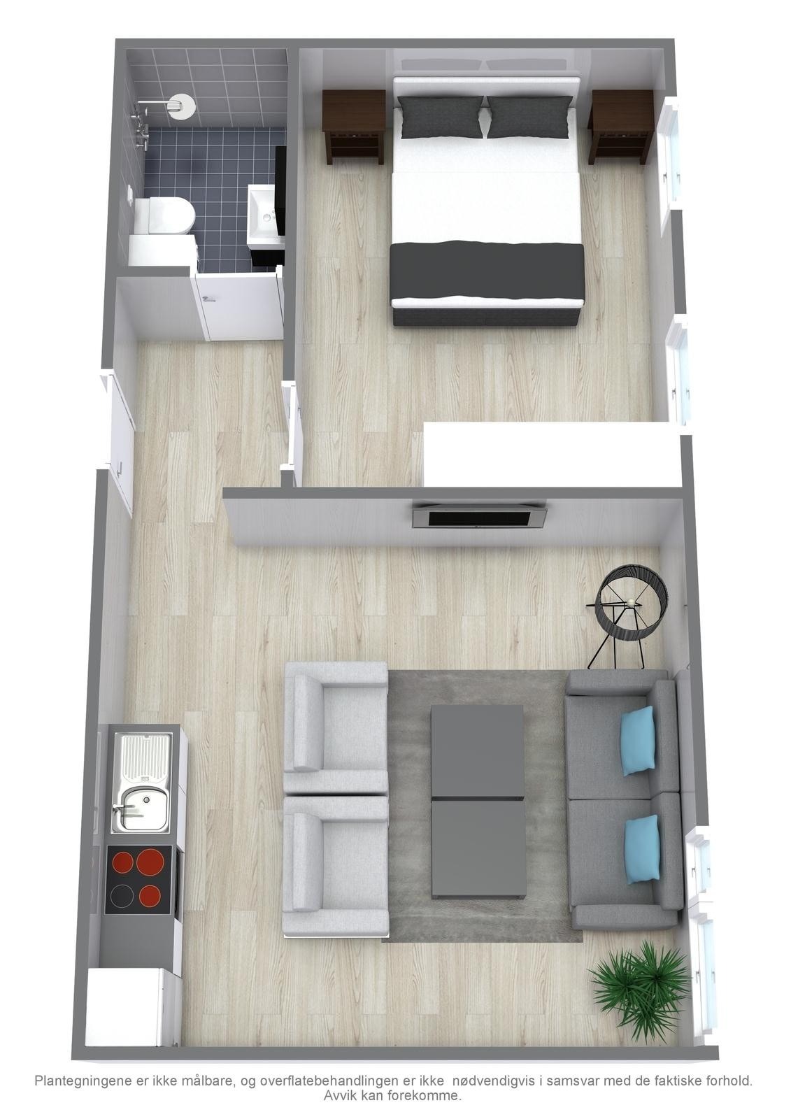 3D plantegning. Galleribilde