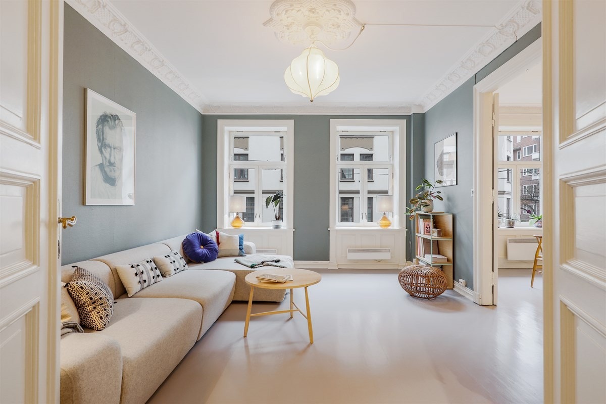 Velkommen til en nydelig klassisk 3/4-roms på Adamstuen/Bislett. Galleribilde