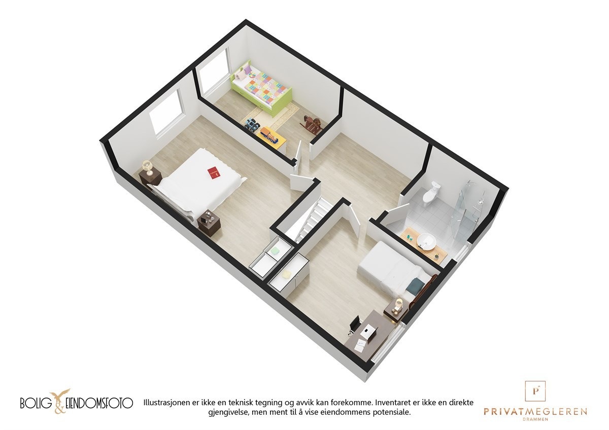 Plantegning andre etasje. Galleribilde