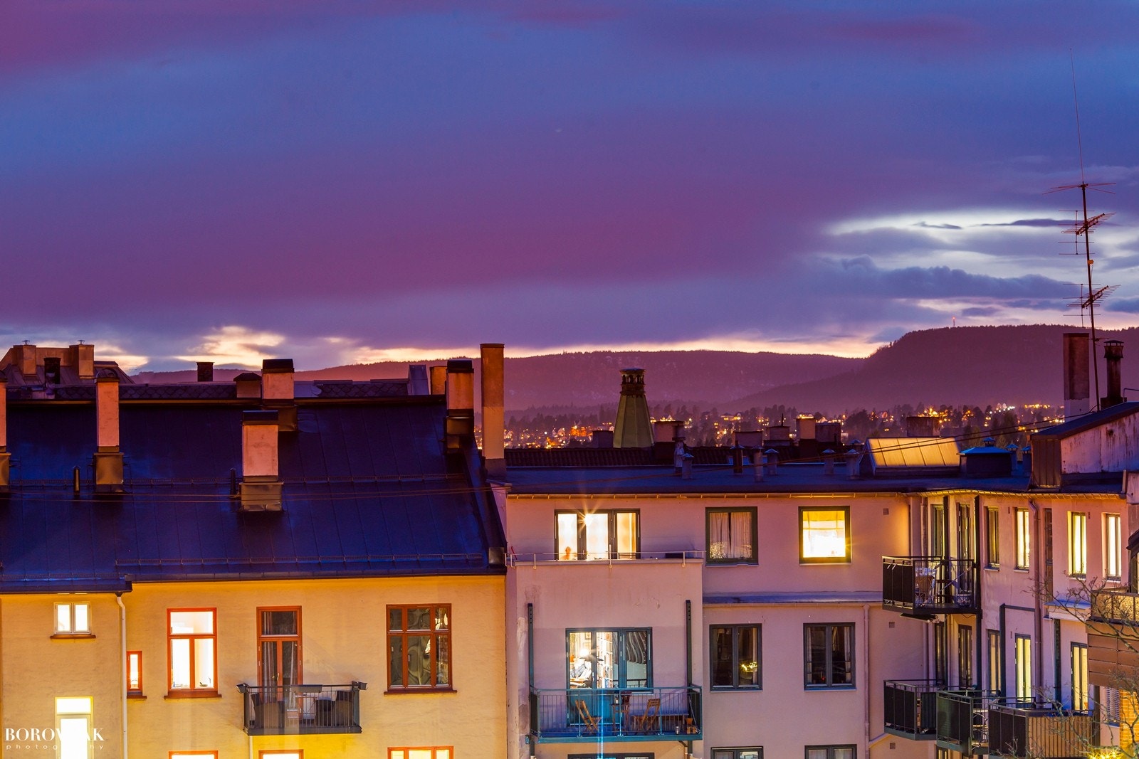 Nydelig utsikt fra takterrassen Galleribilde