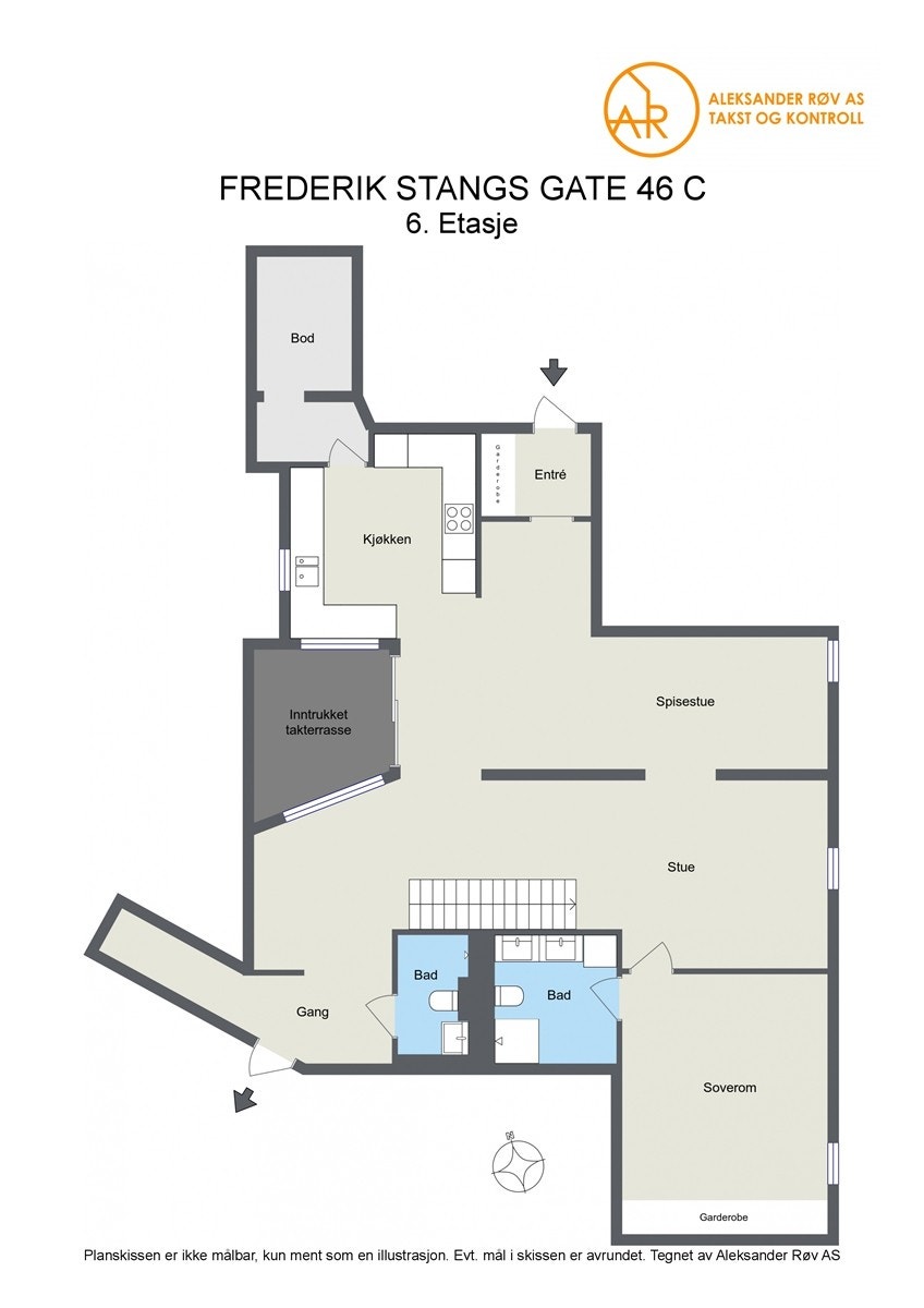 Planskisse 6. etg. Galleribilde