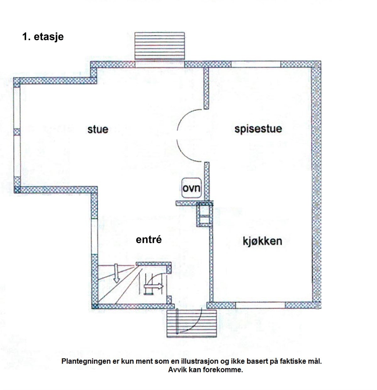 Plantegning 1. etasje Galleribilde