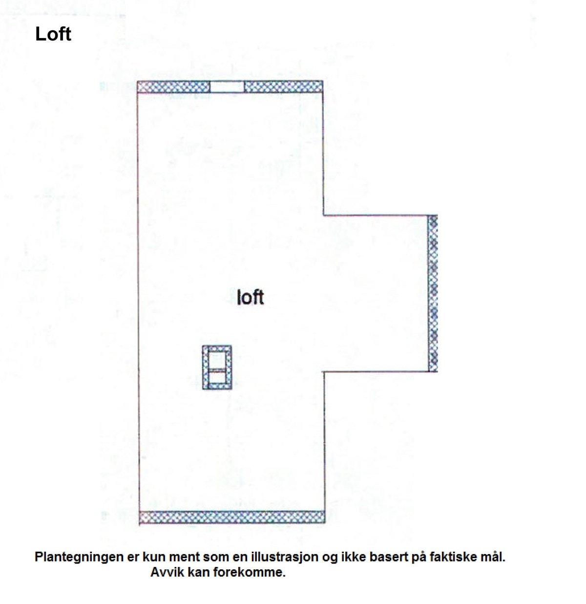 Plantegning uinnredet loft Galleribilde