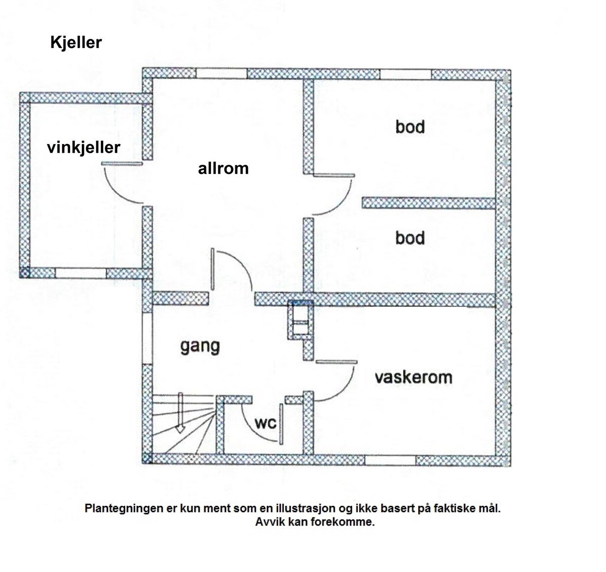 Plantegning kjeller Galleribilde