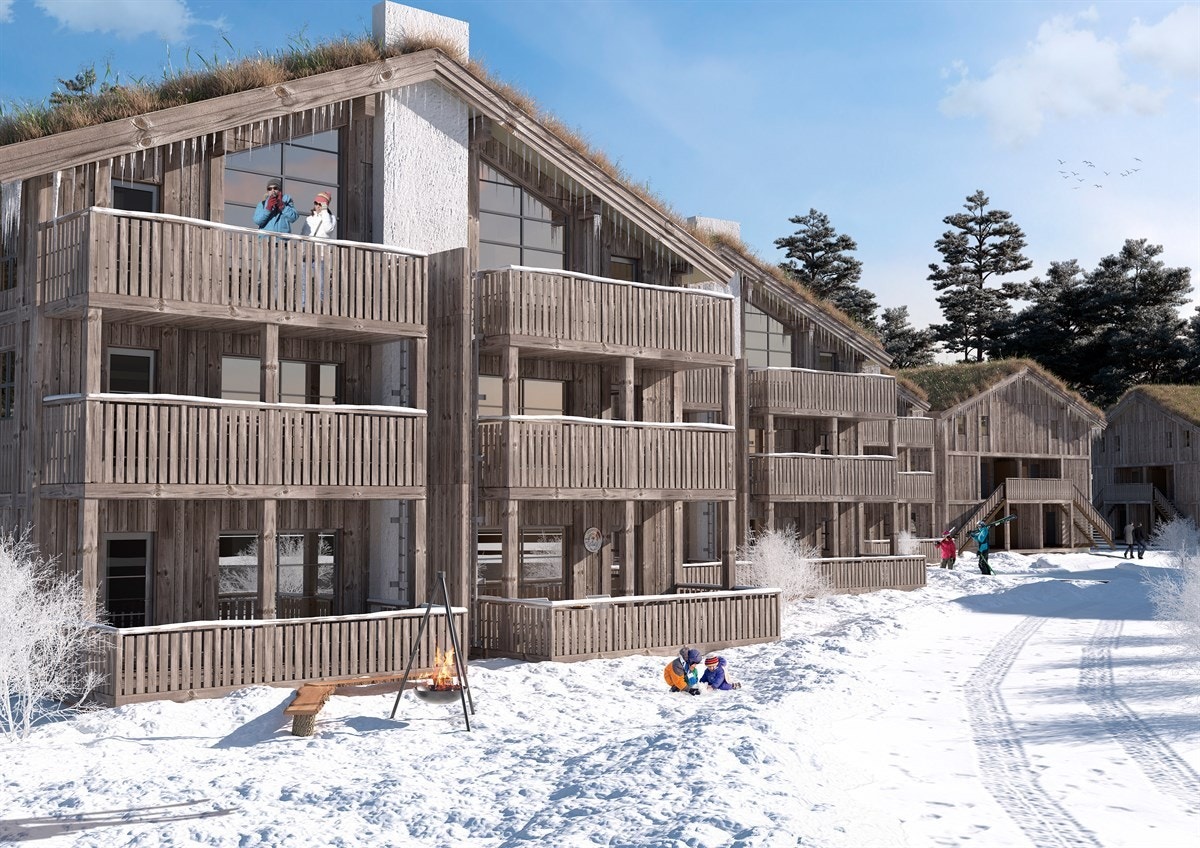 Hus med fire leiligheter. To stk. i 1.etg og to o/2.+3.etg. Galleribilde