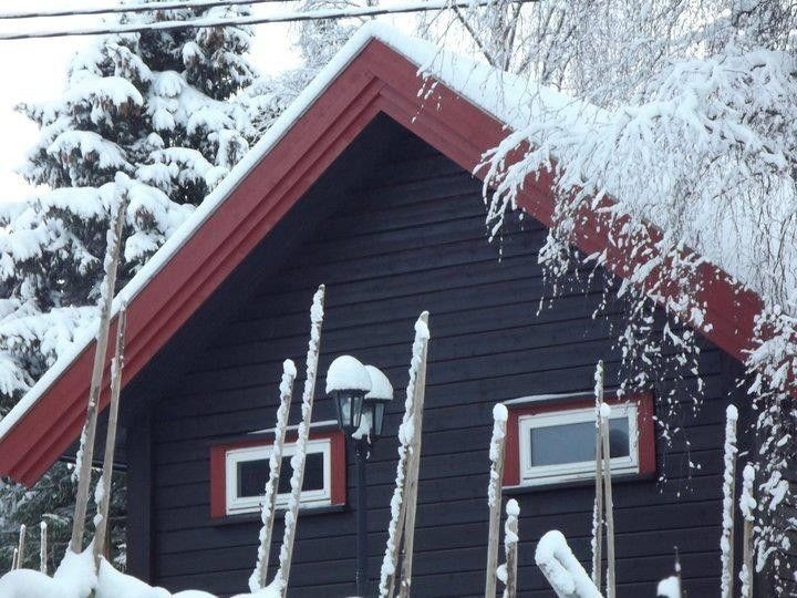 Uthuset vinterstemning Galleribilde