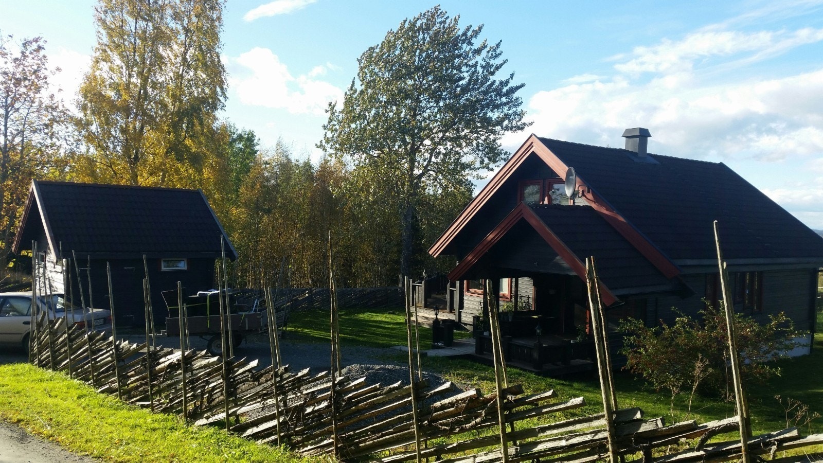 Eiendommen sett fra grendevei. Galleribilde