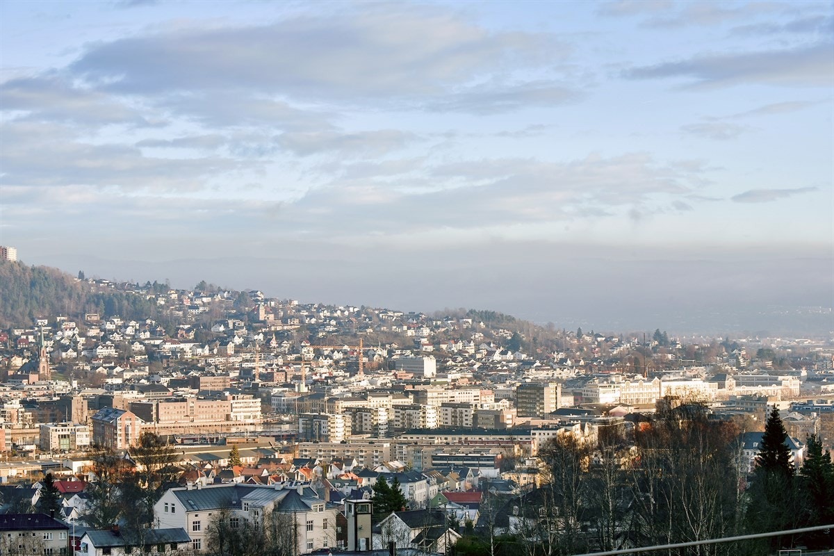 Eiendommen har en fantastisk utsikt over Drammen og Lierdalen. Galleribilde