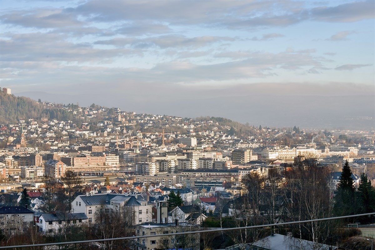 Eiendommen har en fantastisk utsikt over Drammen og Lierdalen. Galleribilde