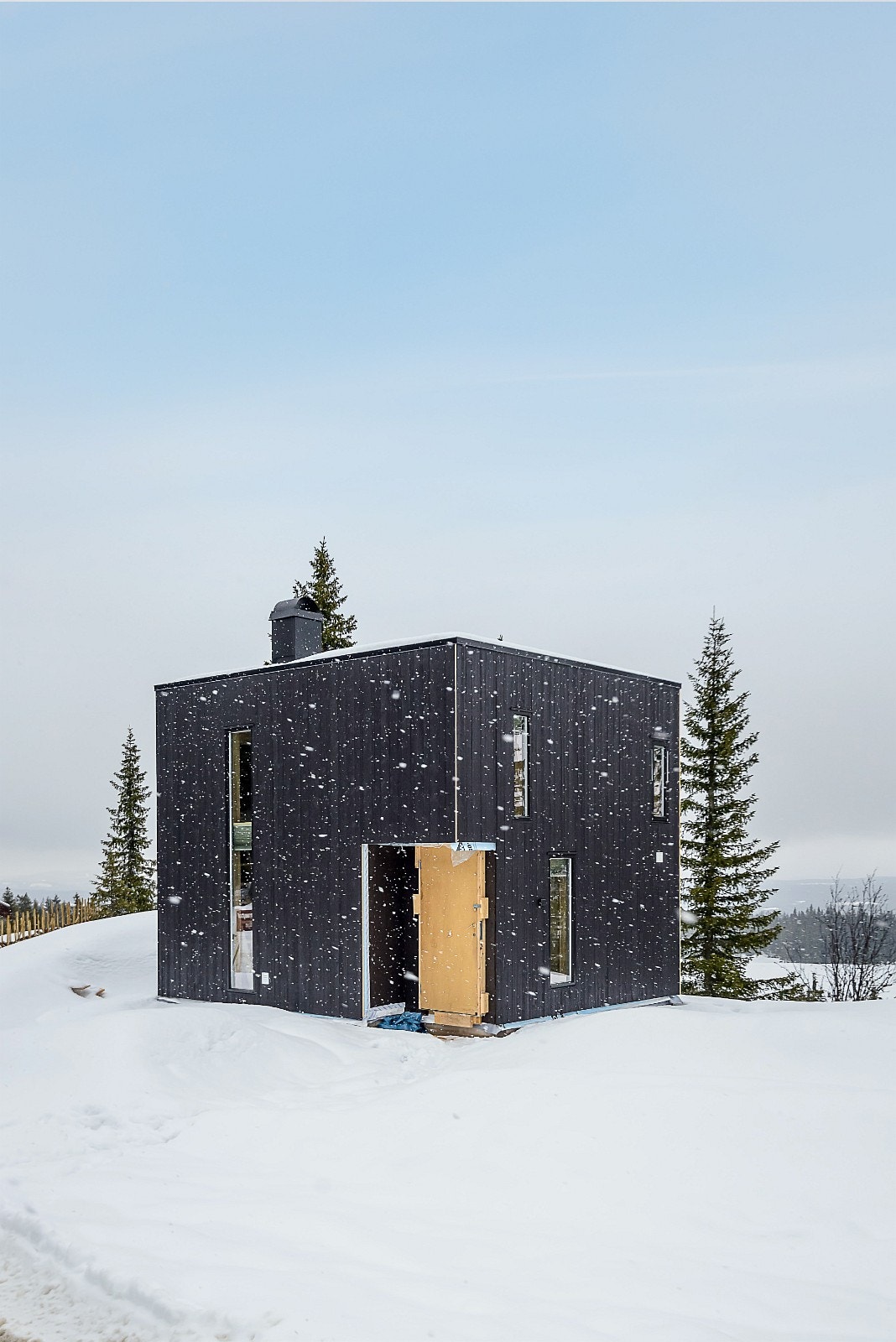 Bilde fra visningshytte. Galleribilde