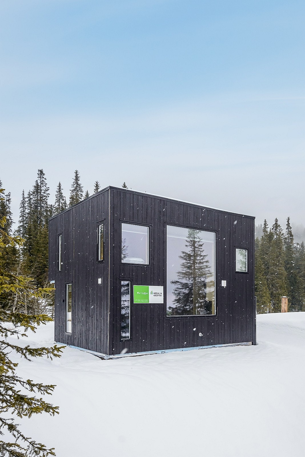 Bilde fra visningshytte. Galleribilde