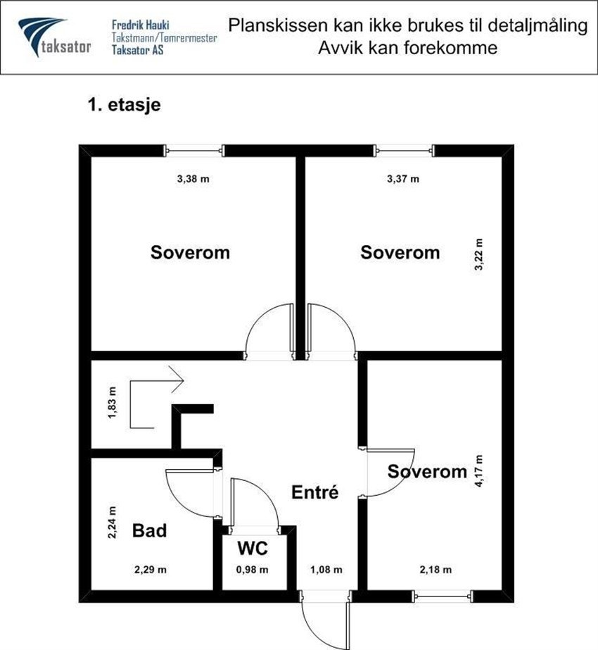 Oppmålt plantegning - 1. etasje Galleribilde