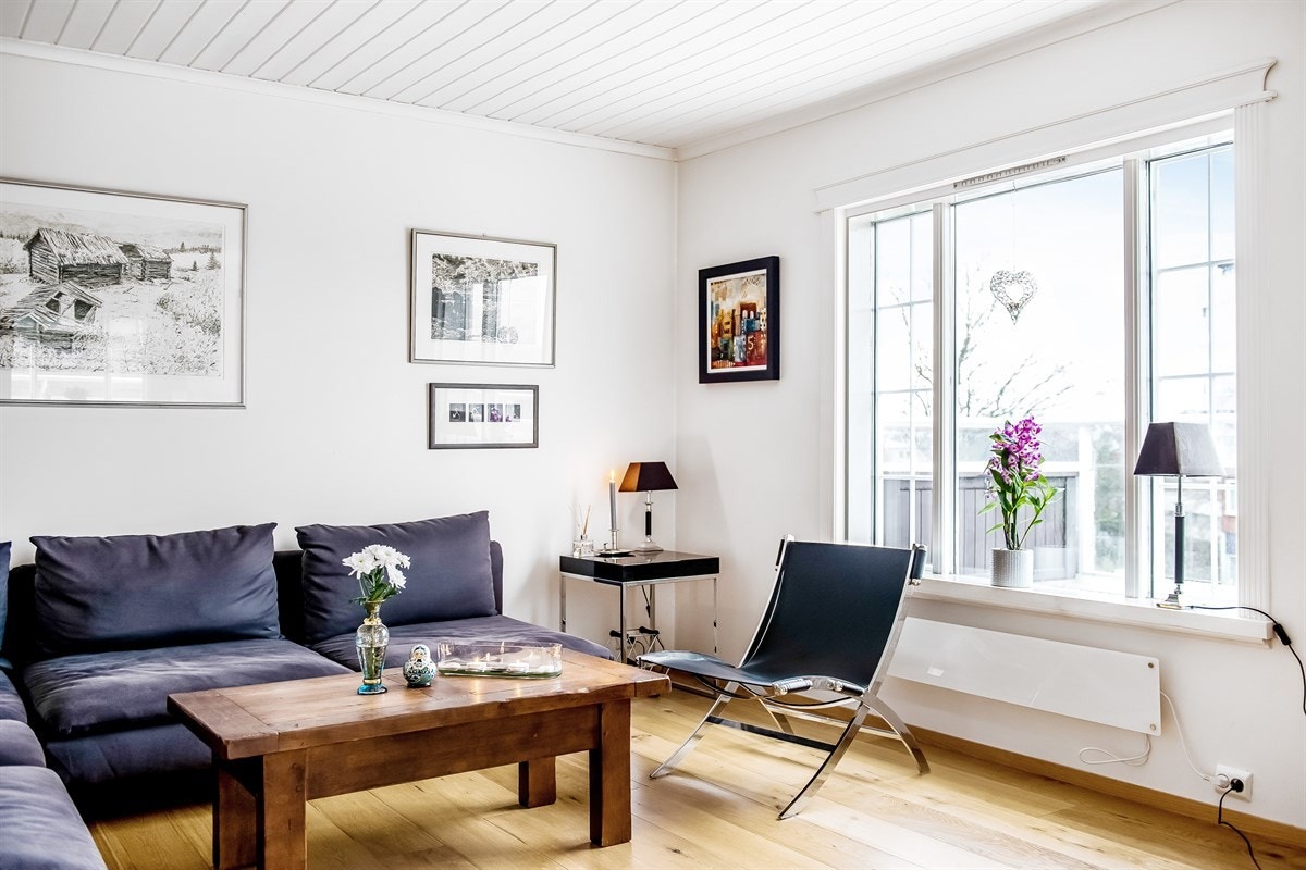 Stue med flotte vinduer. Galleribilde