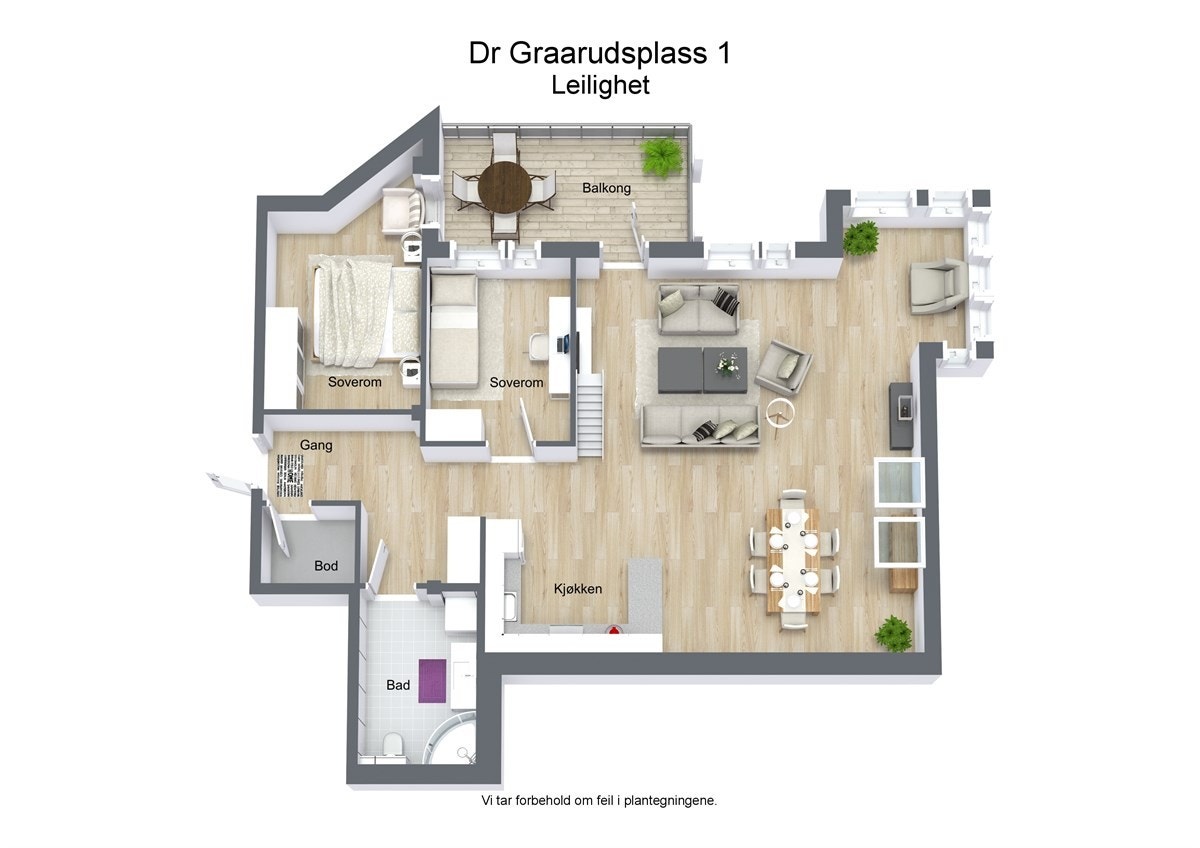 3D Plantegning Galleribilde
