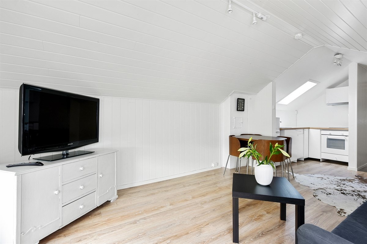 Her er det plass for sofa- og TVløsning. Galleribilde