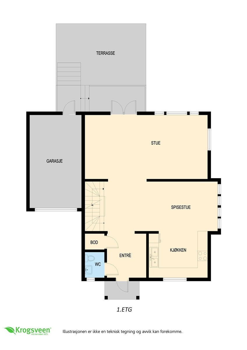 Plantegning - 1.etasje Galleribilde