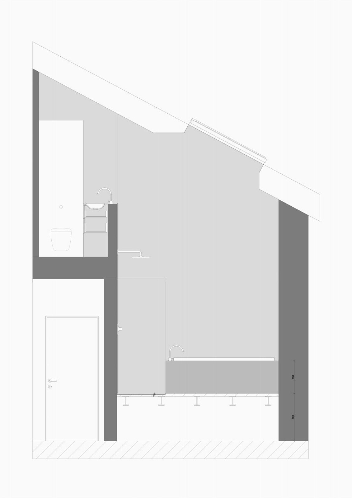 Tverrsnitt av badet Galleribilde