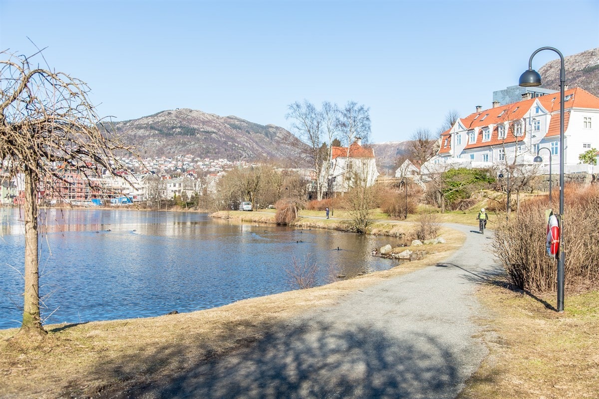 Lea parken ligger like i bakkant Galleribilde