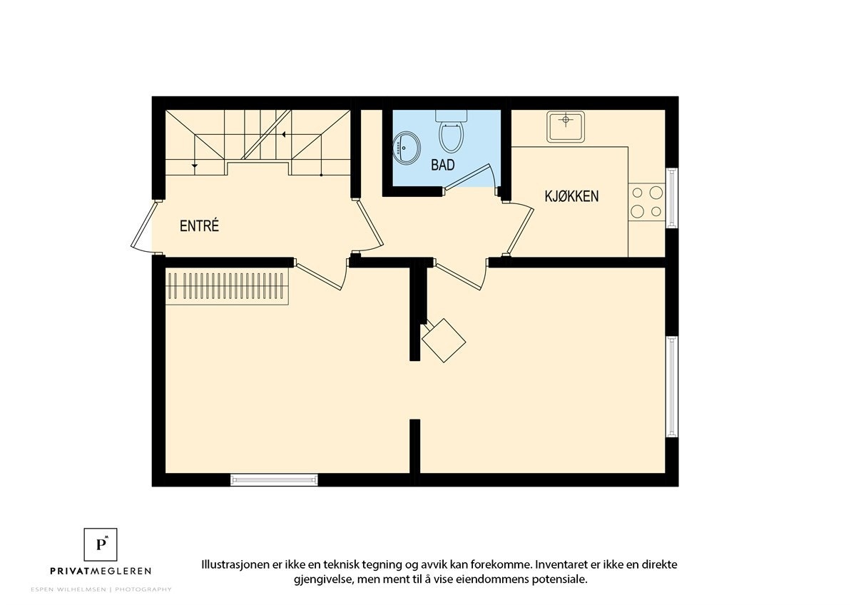 Svaneviksveien 54 - 1.etg. og 2.etg. er identisk - 2D Galleribilde