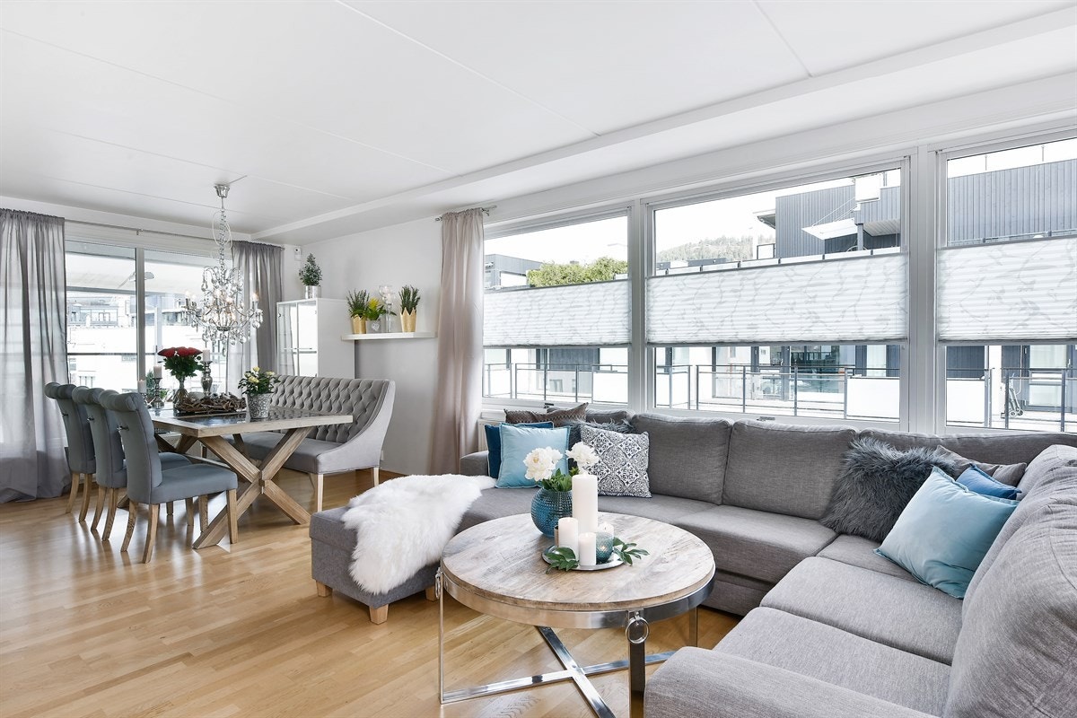 Innvendige screens sørger for skjerming ved behov. Galleribilde