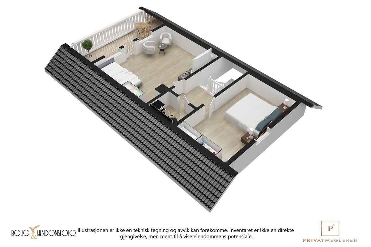 Plantegning tredje etasje. Galleribilde