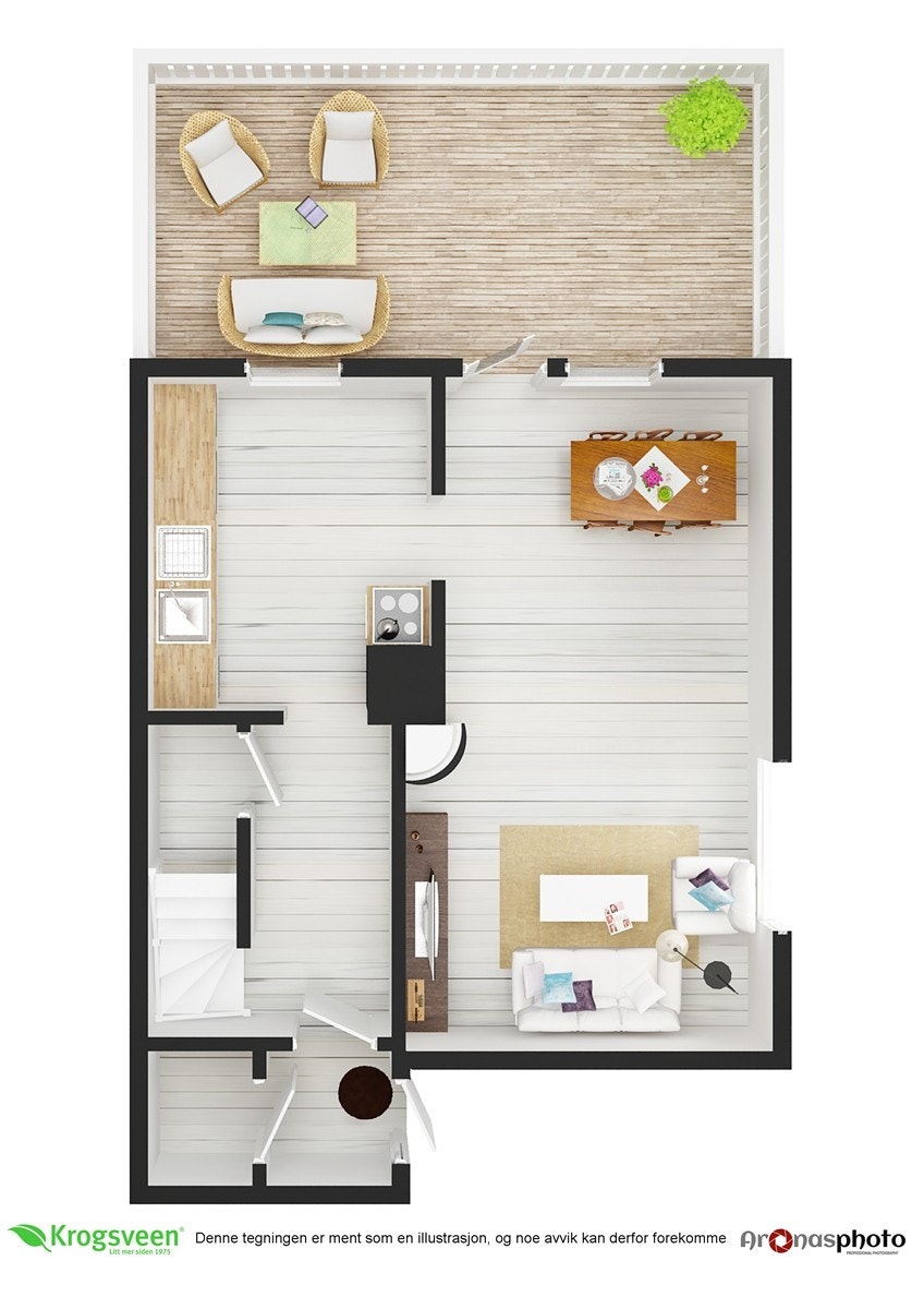 Plantegning 1. etasje Galleribilde