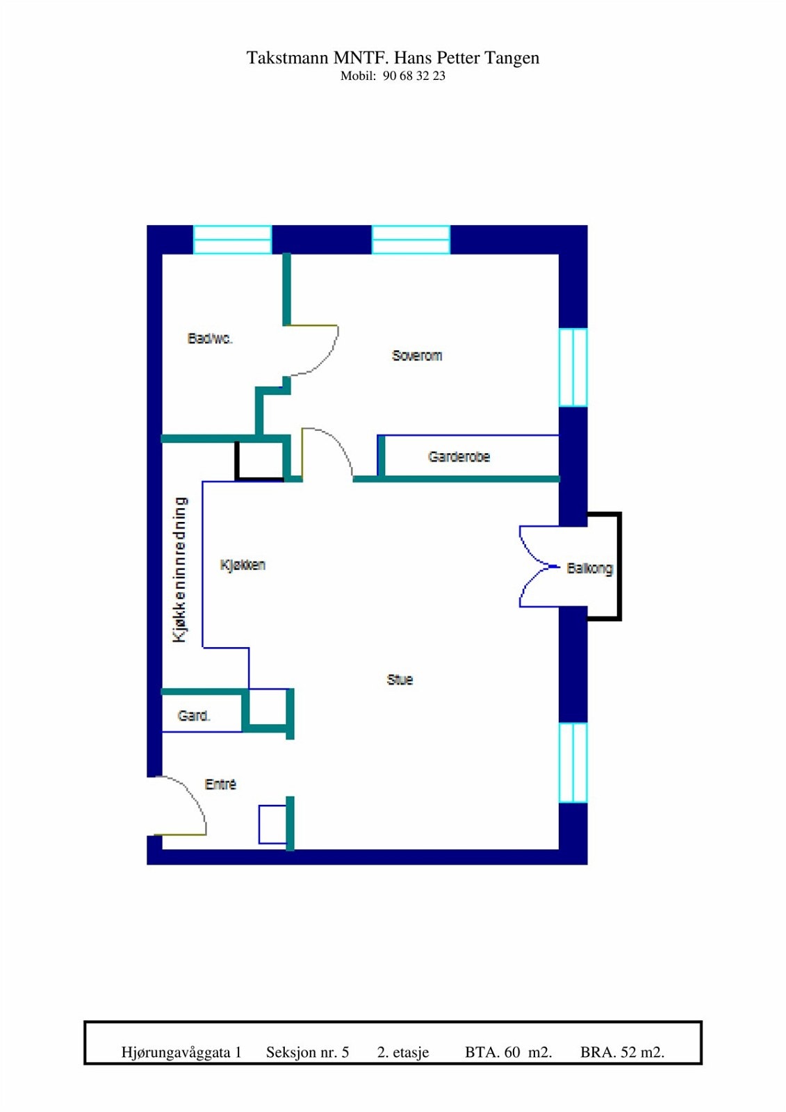 Plantegning Hjørungavåggata 1 Galleribilde