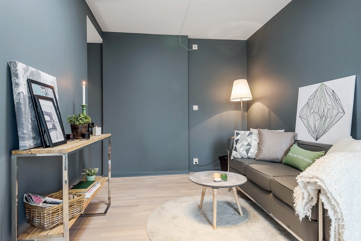 Godt med plass til sofagruppe i stuen. Galleribilde