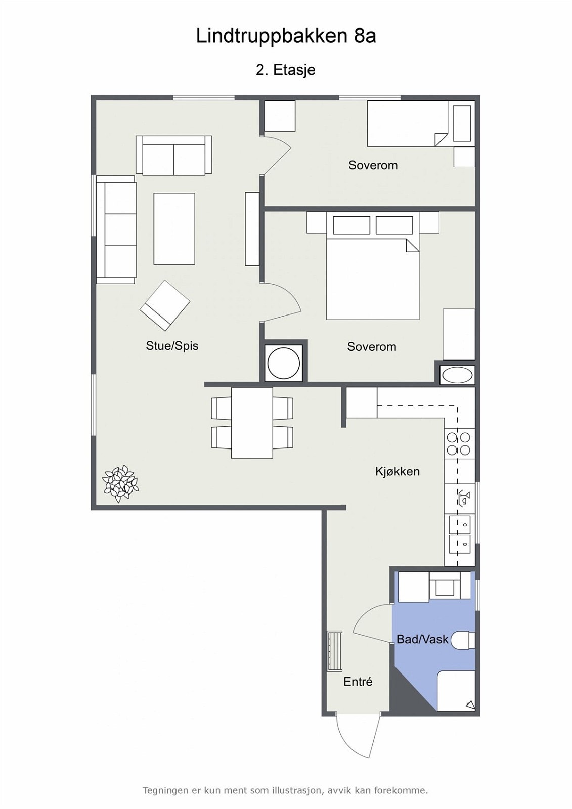 plantegning 2D Galleribilde