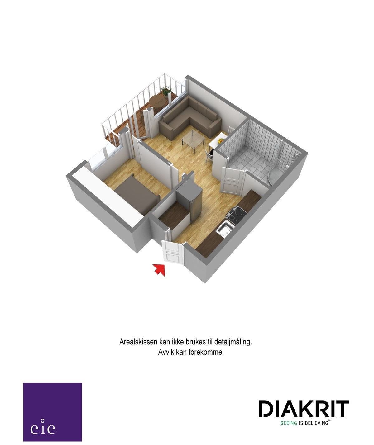 Plantegning 3D Galleribilde
