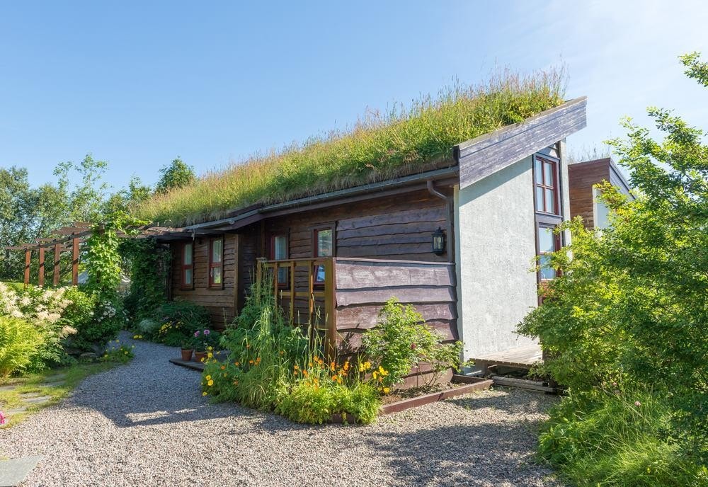 Sitteplass/ solplass mot vest med kveldssol til midnatt Galleribilde