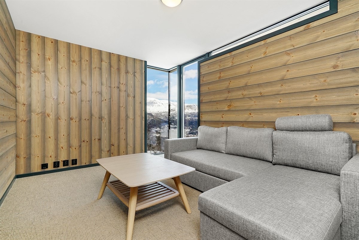 Tv stue i egen etasje, kan også være ett eget soverom, her er det også utgang til egen terrasse Galleribilde