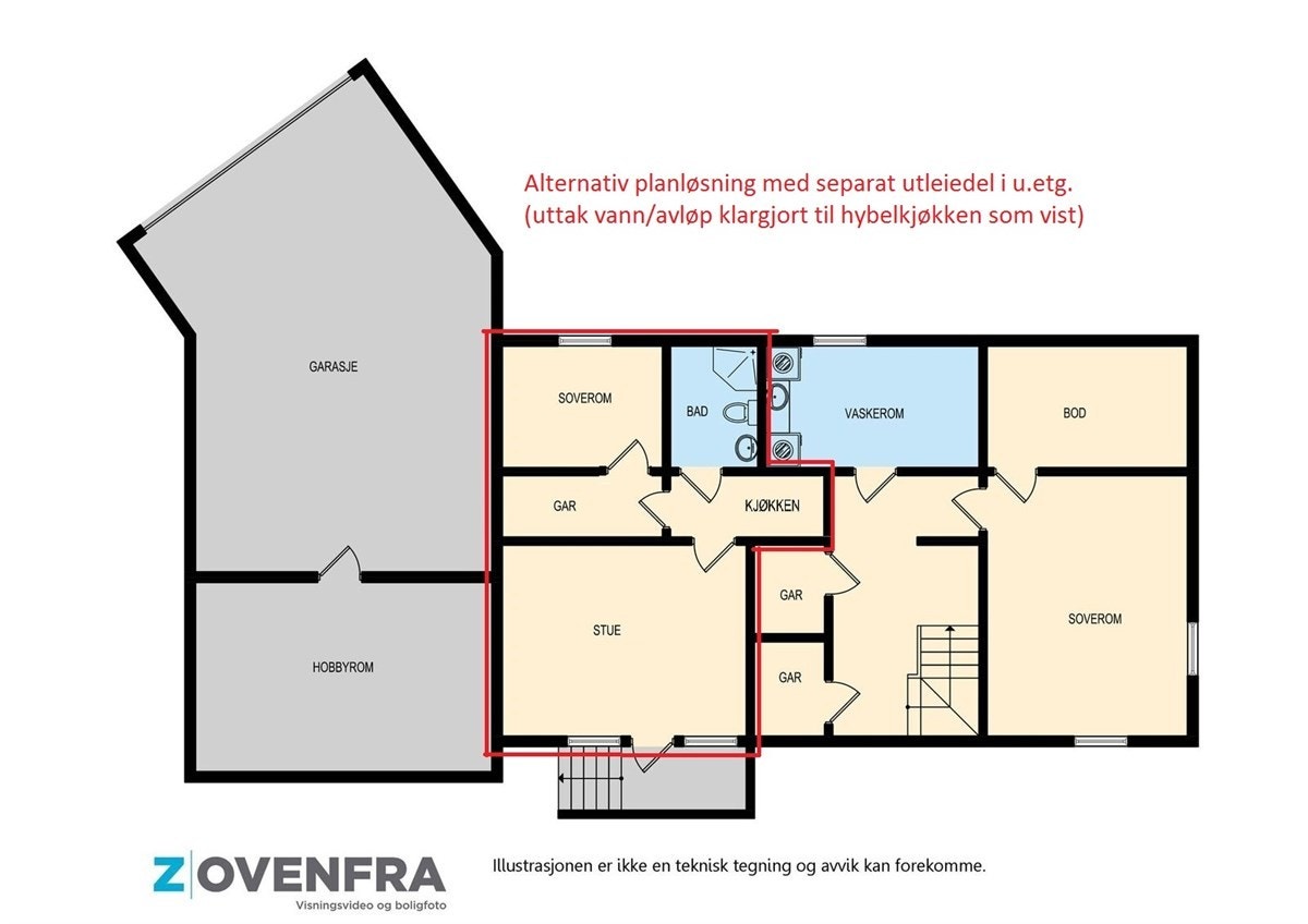 Alternativ plantegning Galleribilde