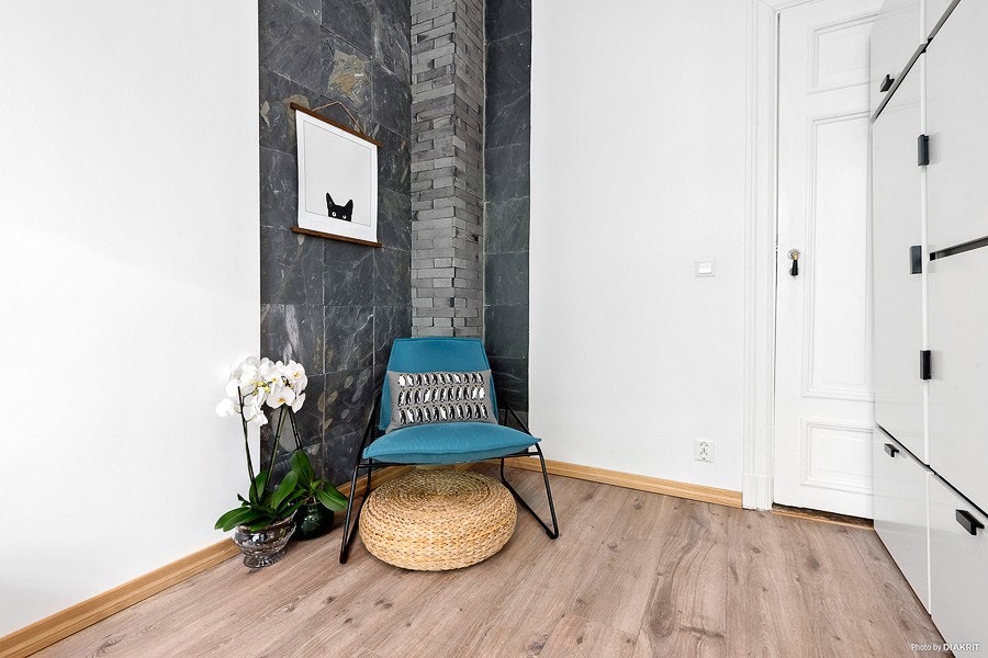 Pipeløp på soverommet med mulighet for tilkobling av peis. Galleribilde