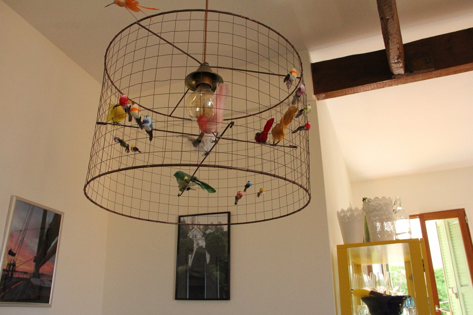 Fuglene i lampen Galleribilde