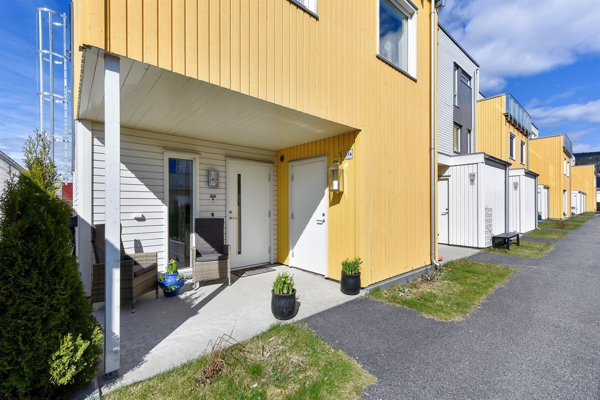Det er også en fin plass for utemøbler ved inngangspartiet, hvor kaffen kan nytes i morgensolen. Galleribilde