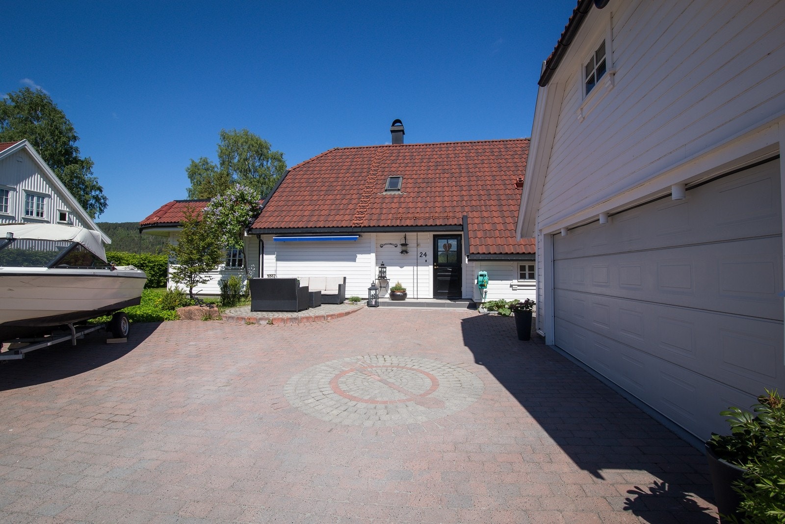 Stor dobbel garasje Galleribilde