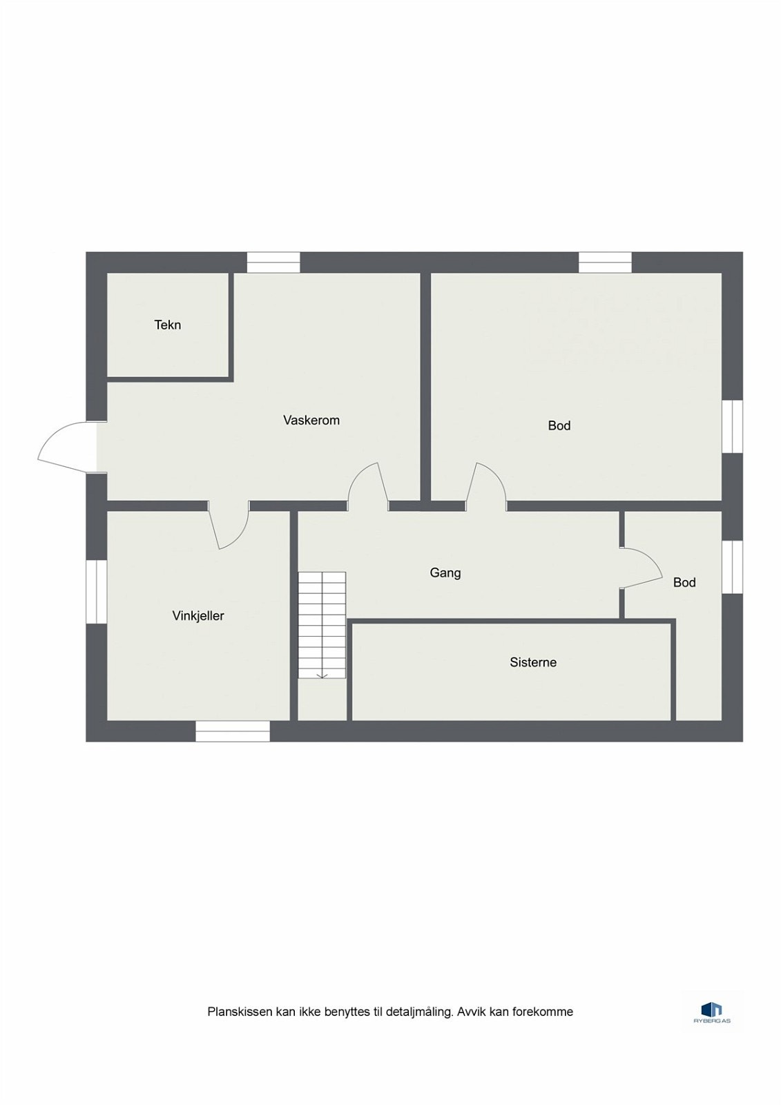 Planskisse kjeller Galleribilde