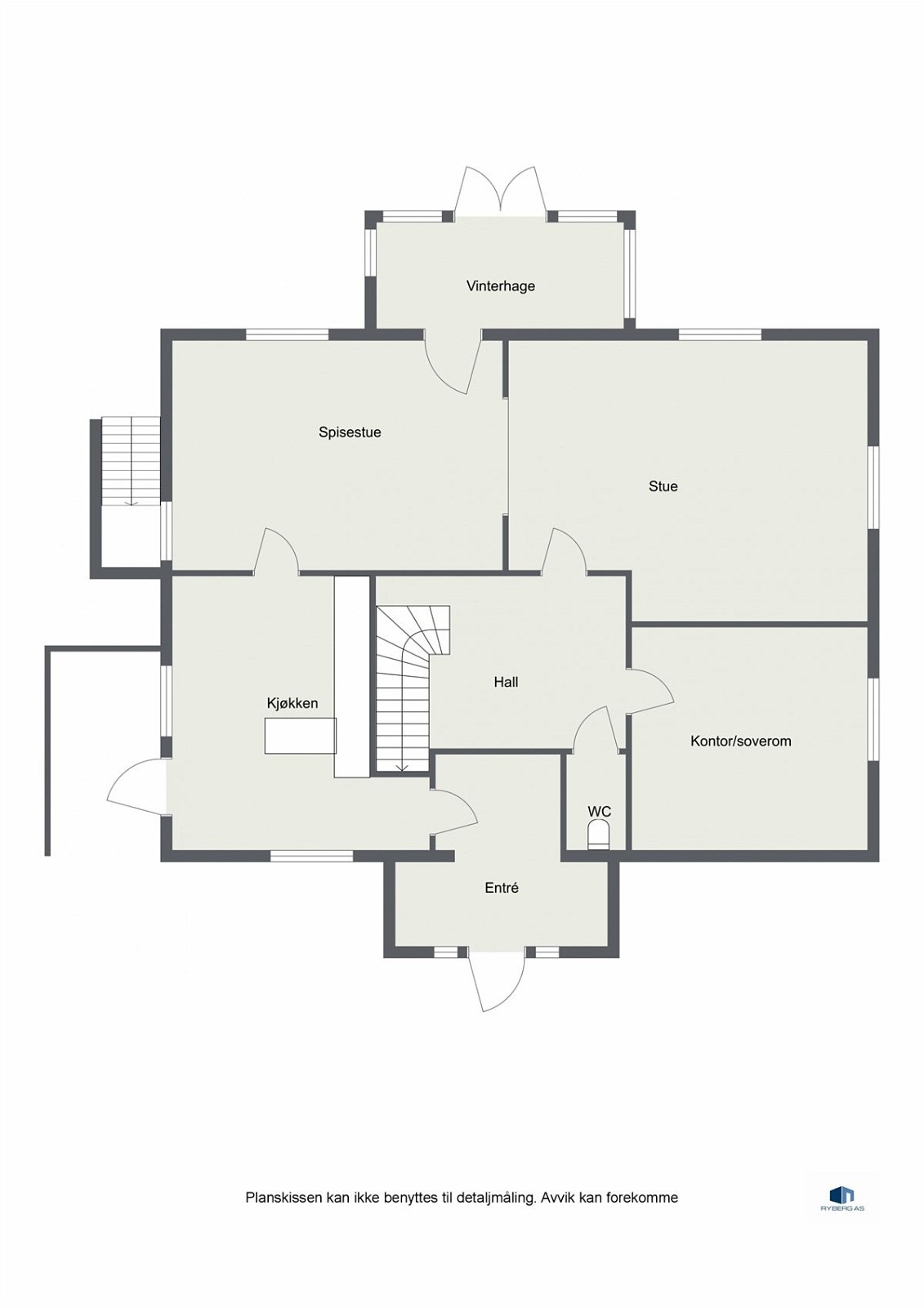 Planskisse 1. etg. Galleribilde