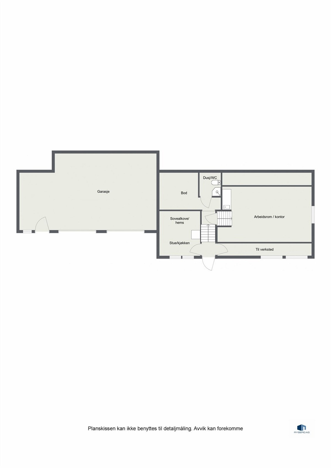 Floorplan letterhead - Anneks - Åshøgdvegen 577 - Garasje - anneks - 2D Floor Plan Galleribilde