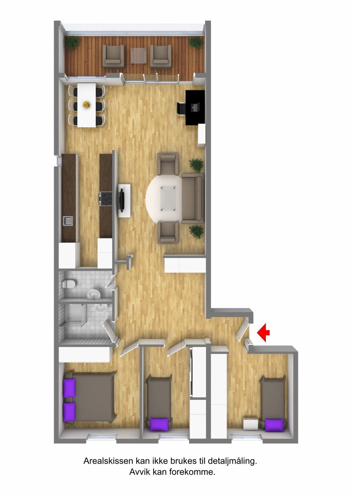 Plantegning 3D Galleribilde