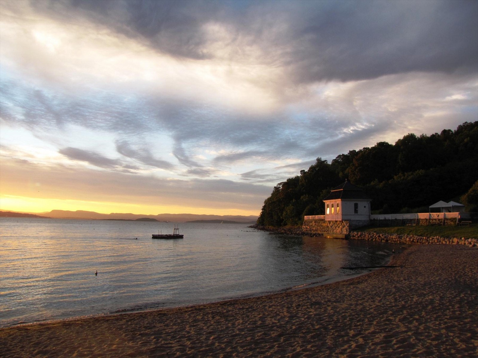Hvervenbukta på kveldstid Galleribilde