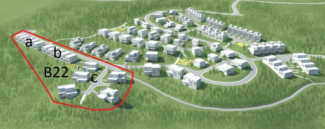 Perspektiv B22a-c, kun B22c selges til selvbygger Galleribilde