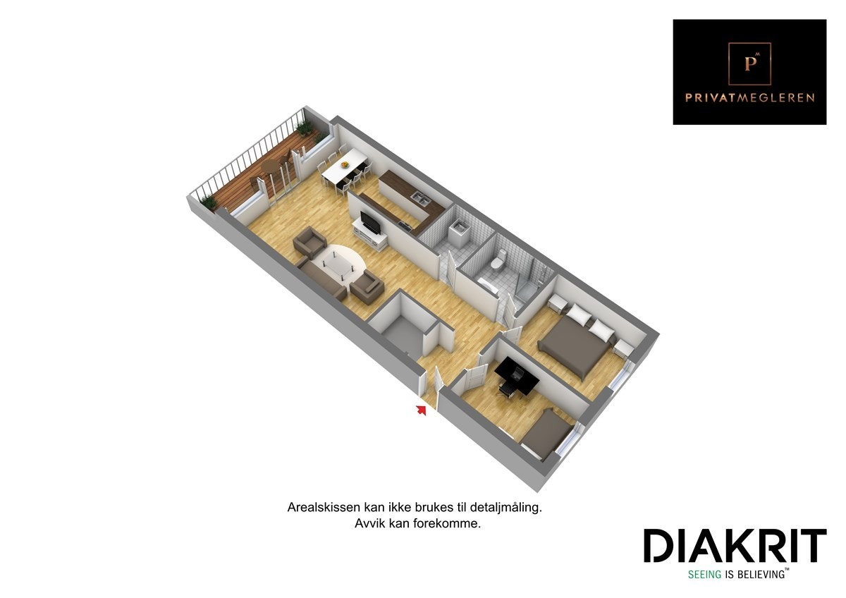 Plantegning 3D Galleribilde