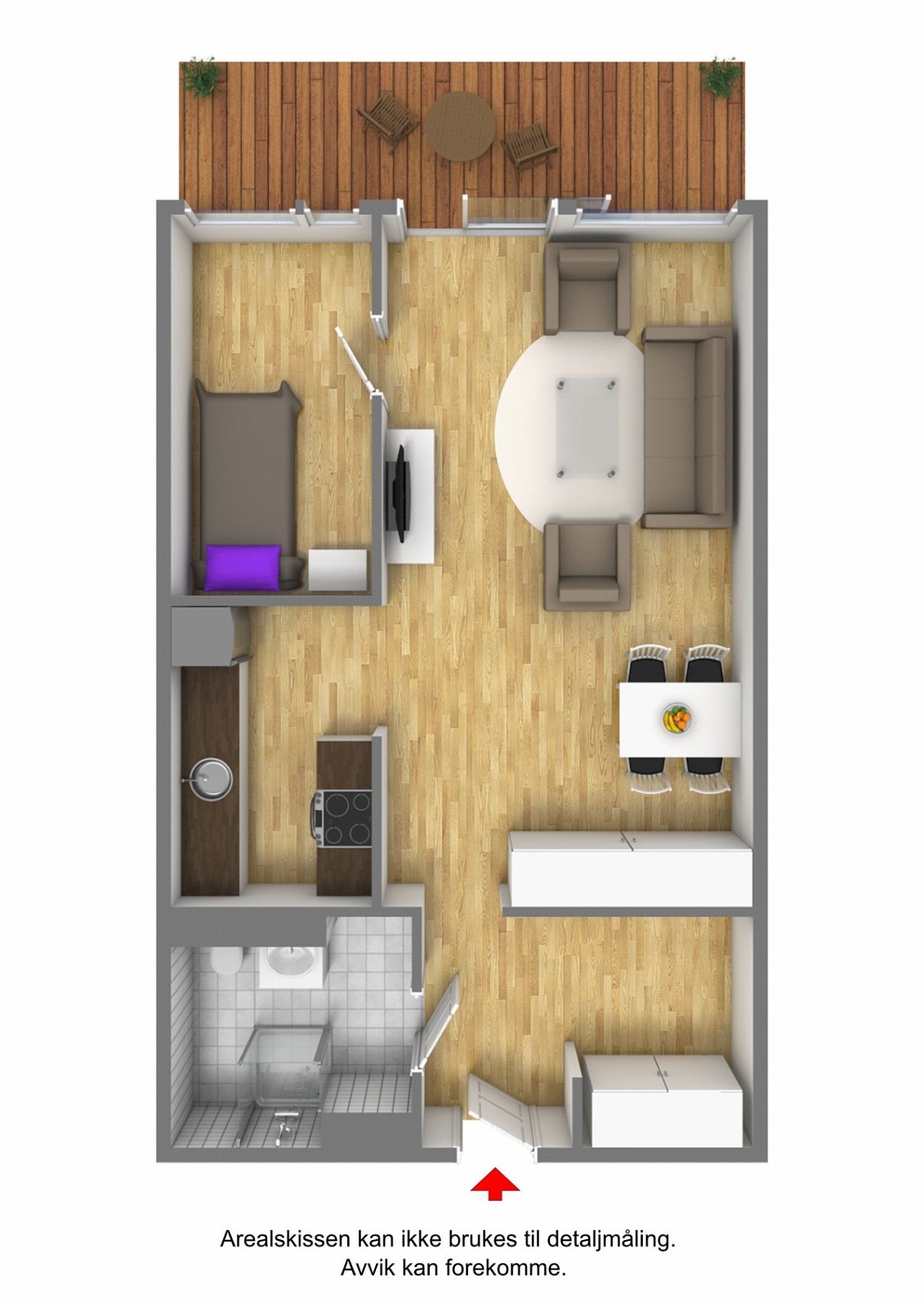 Plantegning 3D - Hovseterveien 32 A Galleribilde