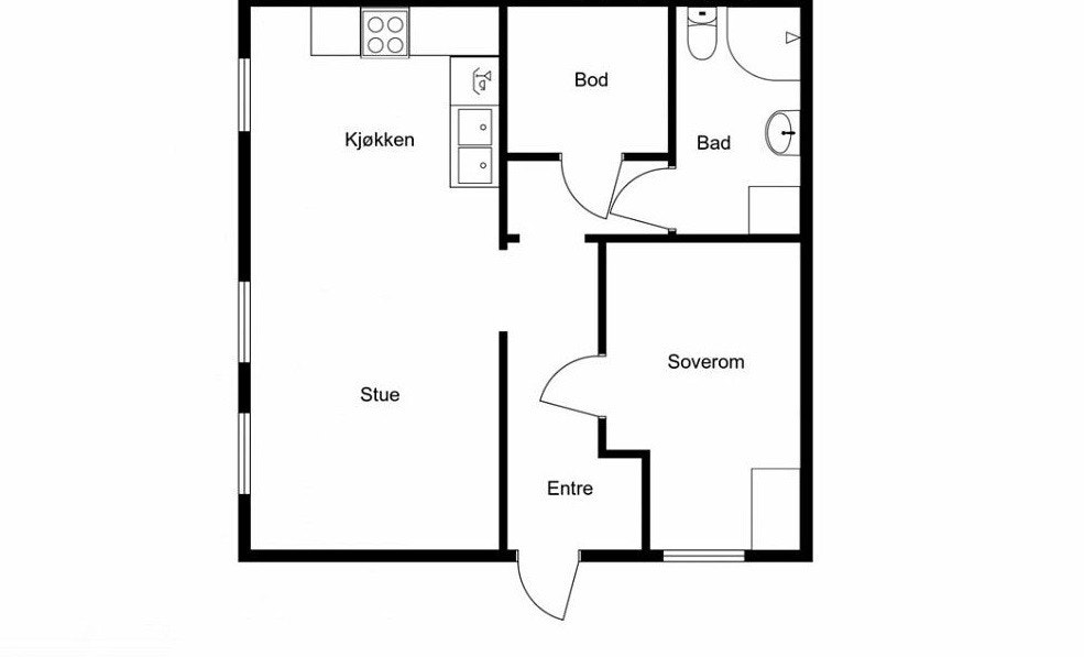 Plantegning leilighet Galleribilde