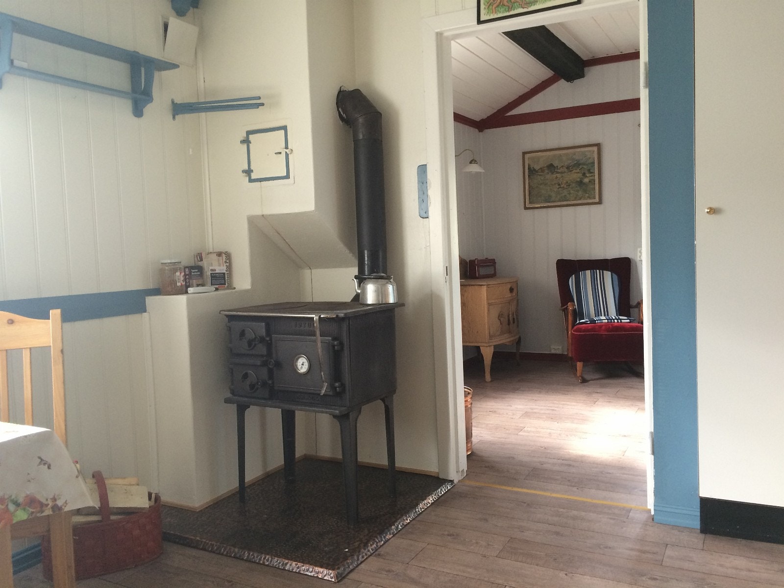 Koselig vedkomfyr Galleribilde